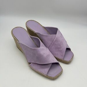 Vince Gaelan Suede Crisscross Wedge Espadrilles